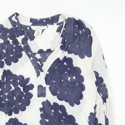 Womens UK Size 6 H&M Blue Basic Button-Up