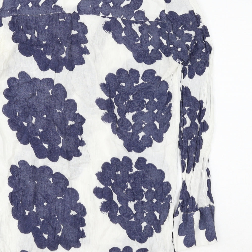 Womens UK Size 6 H&M Blue Basic Button-Up