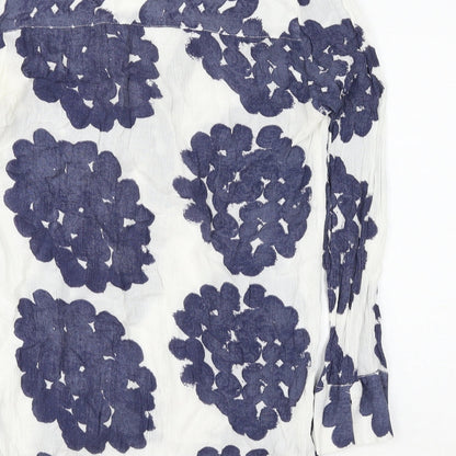 Womens UK Size 6 H&M Blue Basic Button-Up