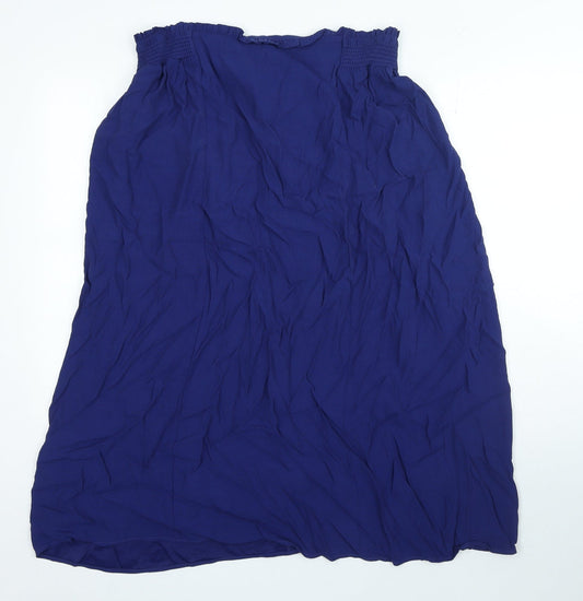 Marks and Spencer Womens Blue Viscose Skirt Size 16