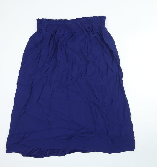 Marks and Spencer Womens Blue Viscose Skirt Size 16