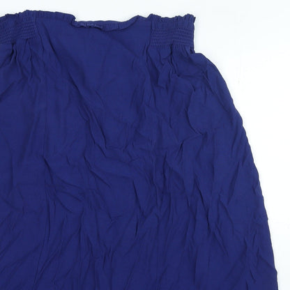 Marks and Spencer Womens Blue Viscose Skirt Size 16