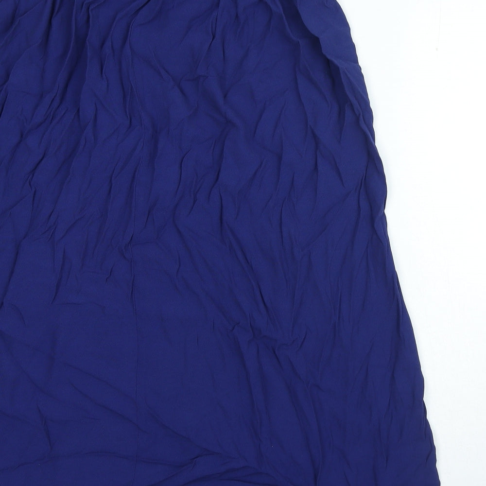 Marks and Spencer Womens Blue Viscose Skirt Size 16