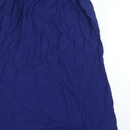 Marks and Spencer Womens Blue Viscose Skirt Size 16