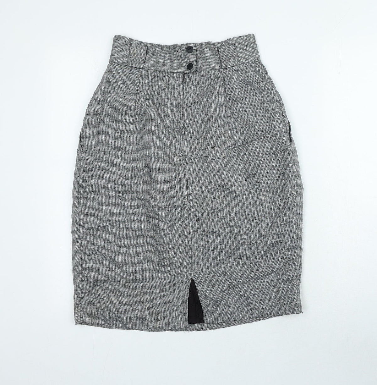 Briggs Womens Grey Polyester Mini Skirt Size 8 Zip