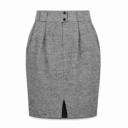 Briggs Womens Grey Polyester Mini Skirt Size 8 Zip