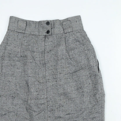 Briggs Womens Grey Polyester Mini Skirt Size 8 Zip