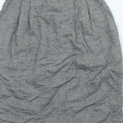 Briggs Womens Grey Polyester Mini Skirt Size 8 Zip