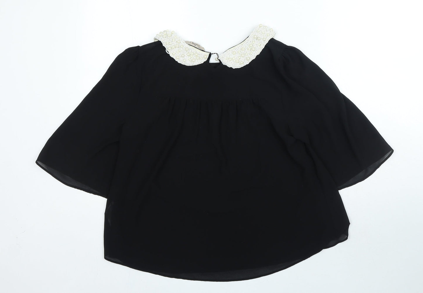 Womens UK Size M Darling Blue Basic Blouse
