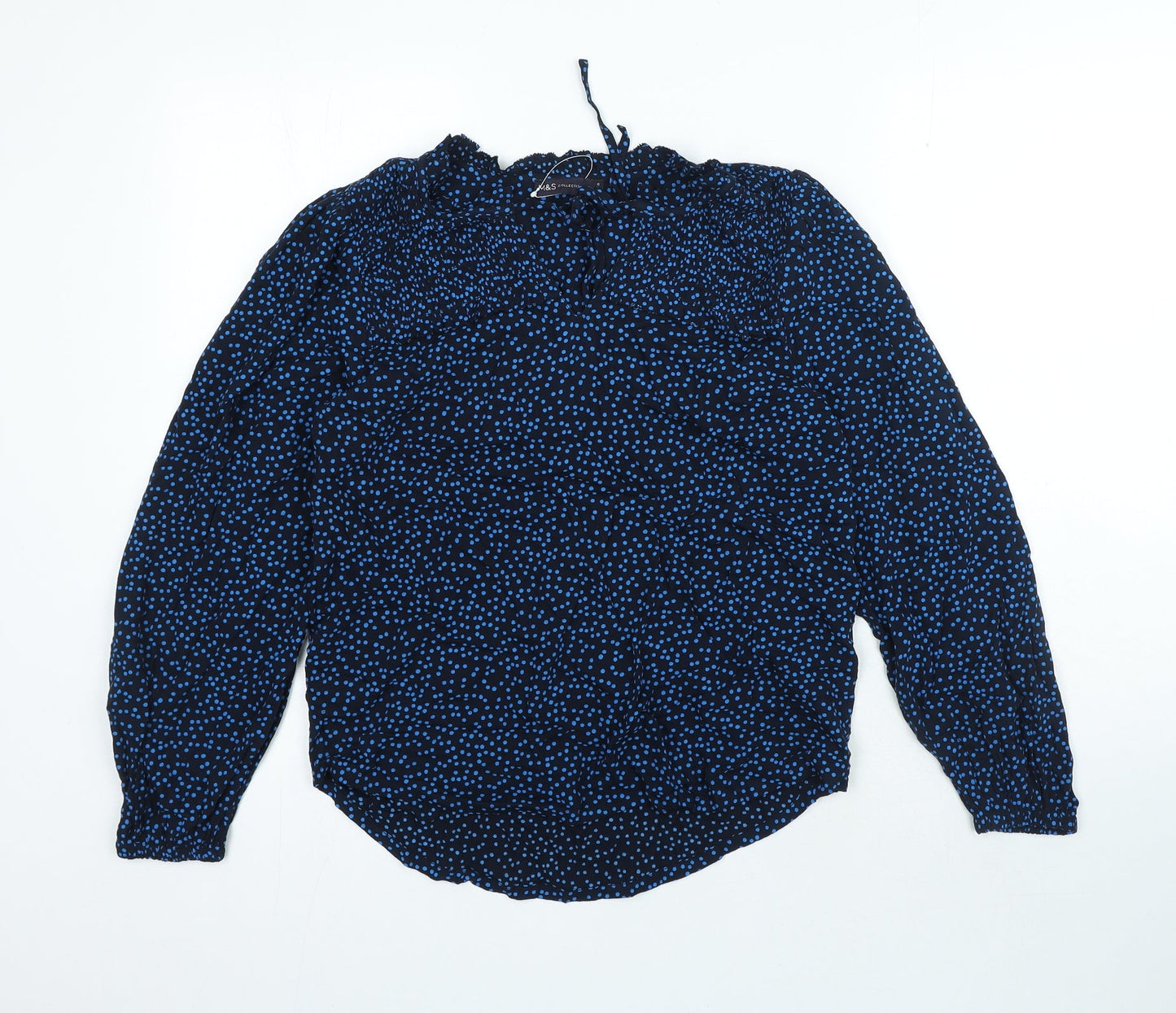 Womens UK Size 6 Marks and Spencer Blue Basic Blouse
