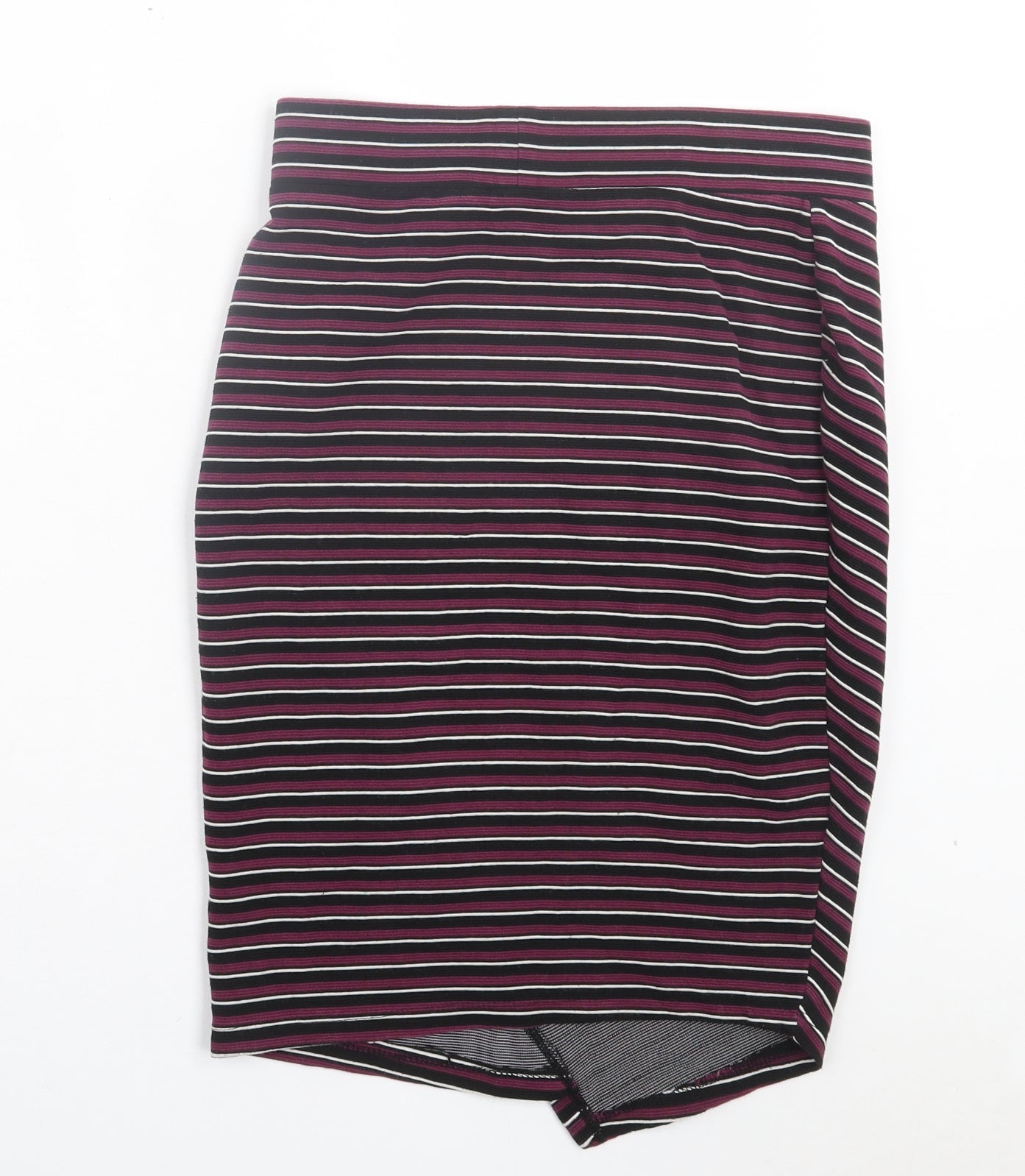 Atmosphere Womens Purple Striped Polyester Straight & Pencil Skirt Size 10