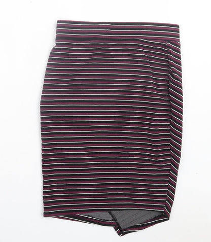 Atmosphere Womens Purple Striped Polyester Straight & Pencil Skirt Size 10