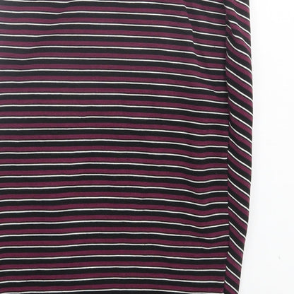 Atmosphere Womens Purple Striped Polyester Straight & Pencil Skirt Size 10
