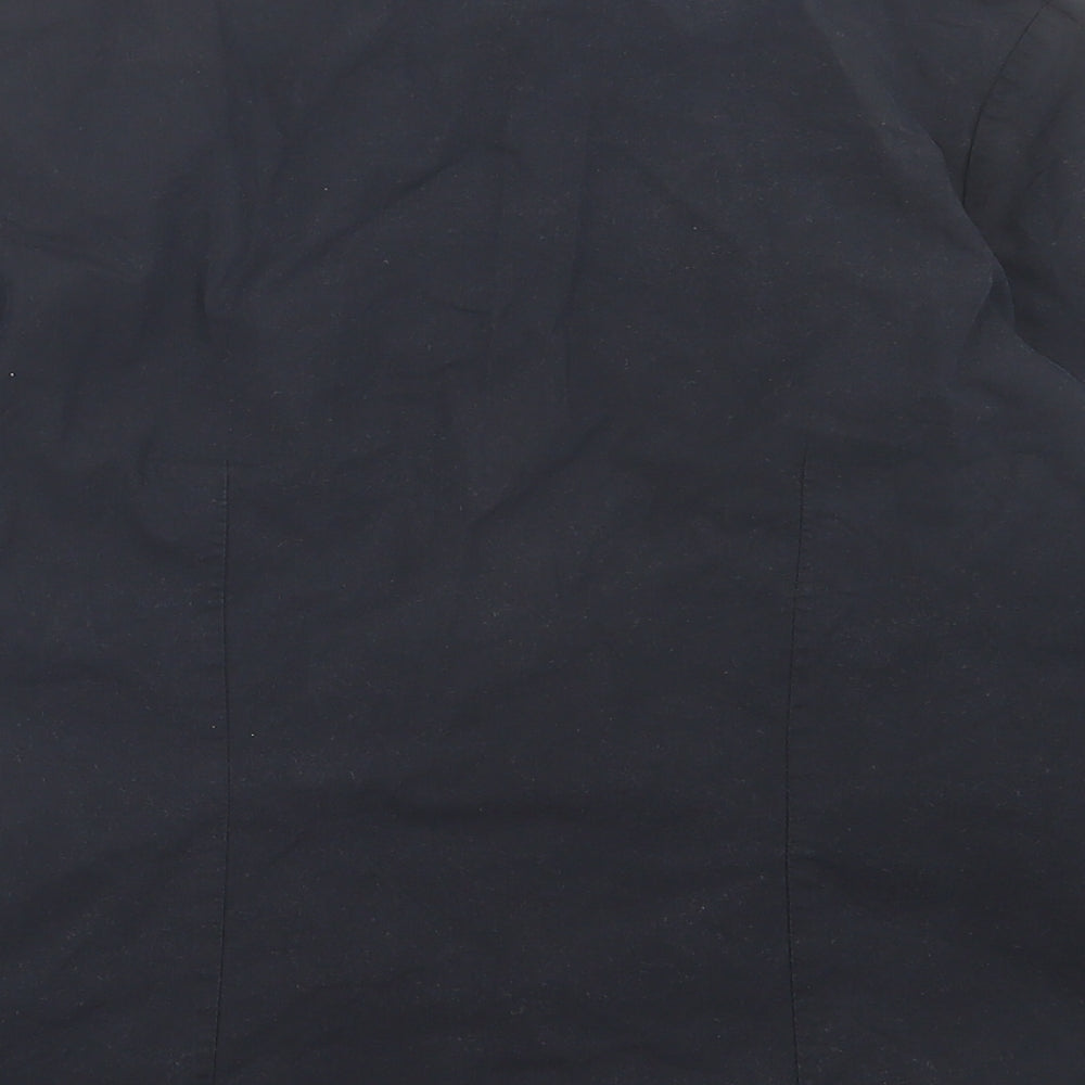 Womens UK Size 8 Marks and Spencer Black Basic Button-Up