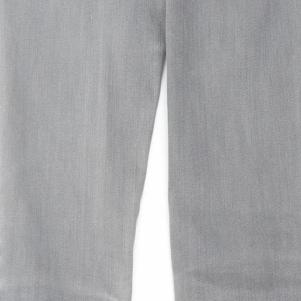Uniqlo Womens Grey Cotton Skinny Jeans Size 6 L32 in Regular Button