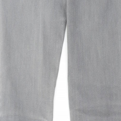 Uniqlo Womens Grey Cotton Skinny Jeans Size 6 L32 in Regular Button