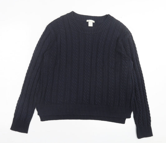 Womens UK Size M H&M Blue Pullover Jumper