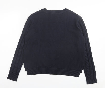 Womens UK Size M H&M Blue Pullover Jumper