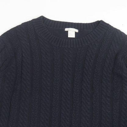 Womens UK Size M H&M Blue Pullover Jumper