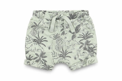 TU Boys Multicoloured Geometric Cotton Cropped Trousers Size 0-3 Months Drawstring - Dinosaurs