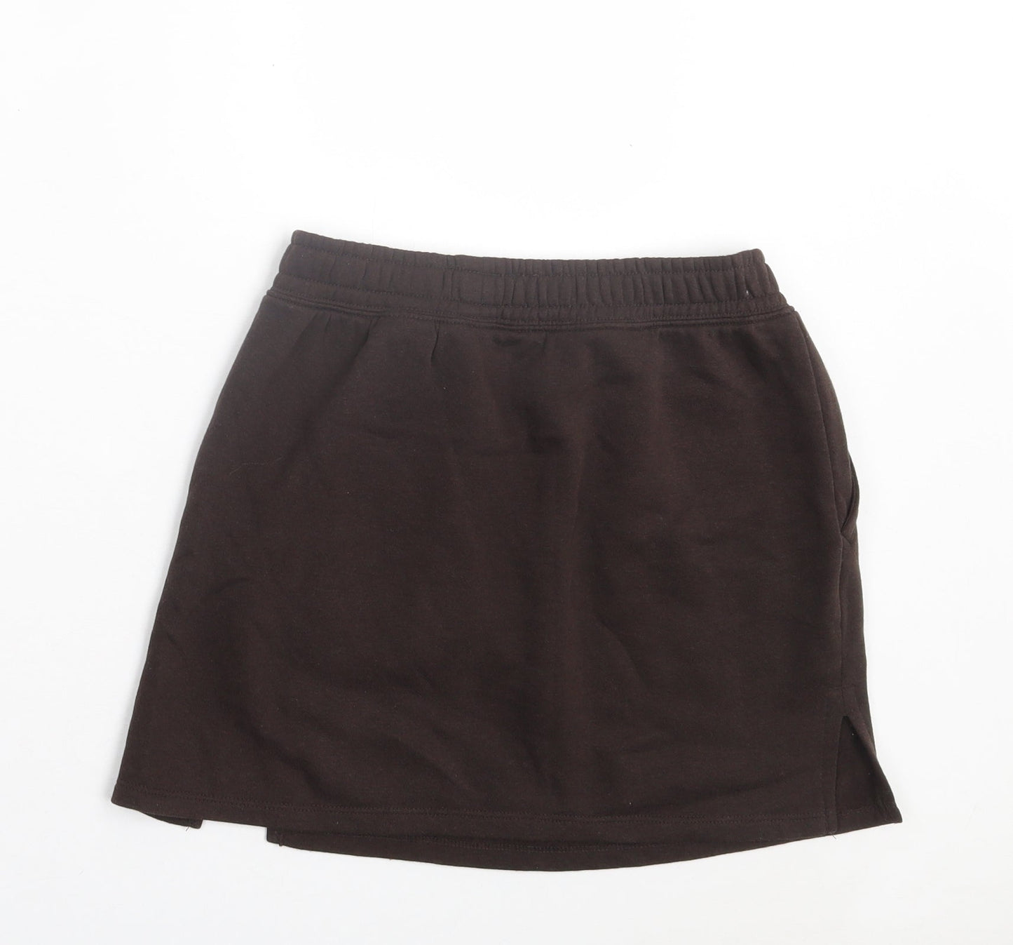 H&M Womens Brown Cotton A-Line Skirt Size XS - Nasa