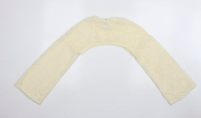 SheIn Womens Ivory Round Neck Polyester Shrug Jumper Size XS - Bodyless jumper