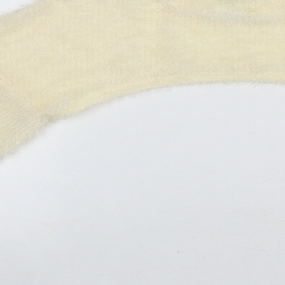 SheIn Womens Ivory Round Neck Polyester Shrug Jumper Size XS - Bodyless jumper