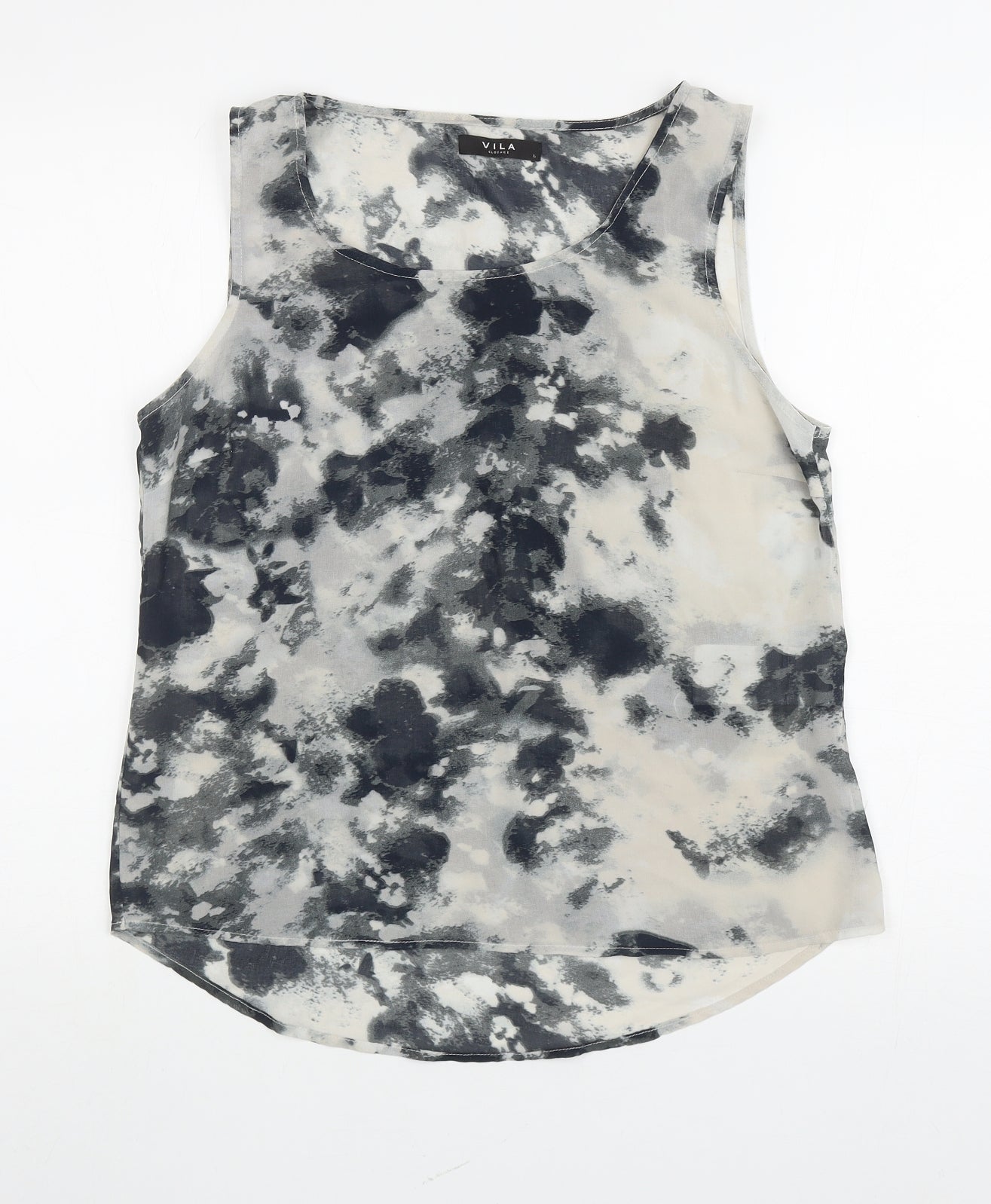 Womens UK Size L VILA Grey Basic Tank