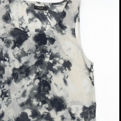 Womens UK Size L VILA Grey Basic Tank