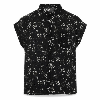 Womens UK Size 8 George Black Basic Button-Up