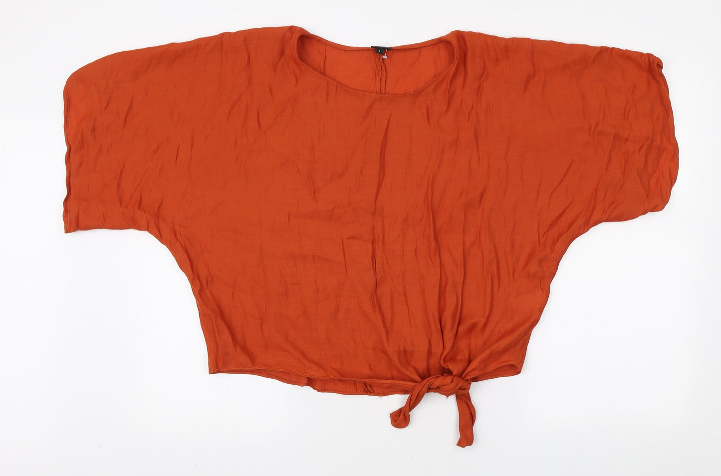 Womens UK Size S River Island Orange Basic T-Shirt
