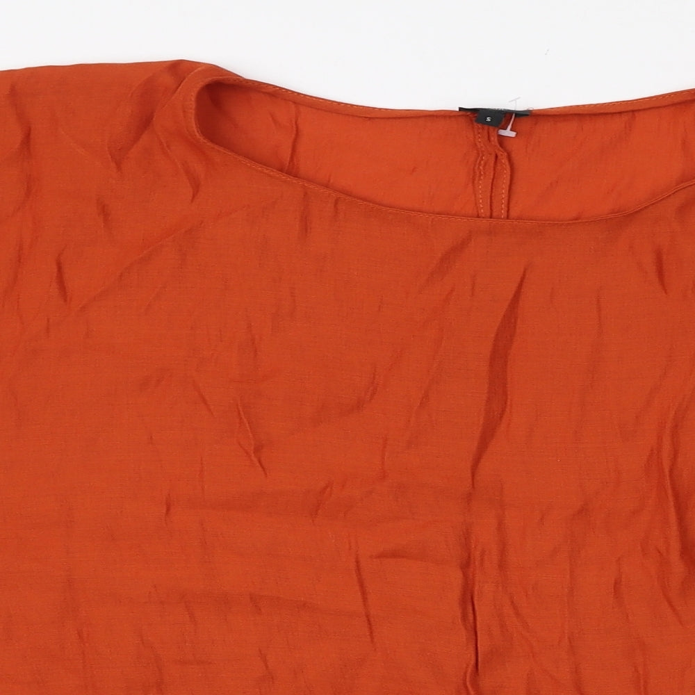 Womens UK Size S River Island Orange Basic T-Shirt