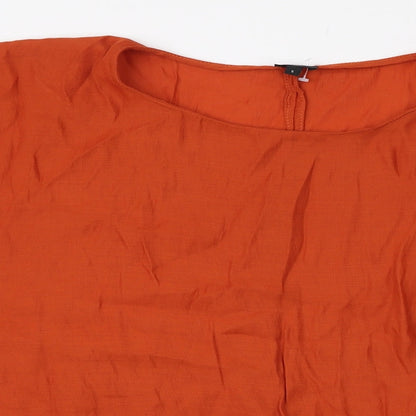 Womens UK Size S River Island Orange Basic T-Shirt