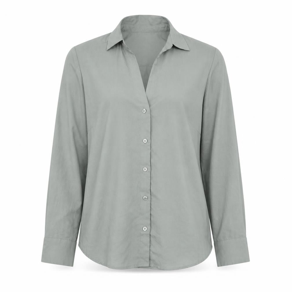 Womens UK Size S H&M Green Basic Button-Up