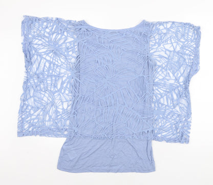 Womens UK Size 8 Phase Eight Blue Basic Blouse