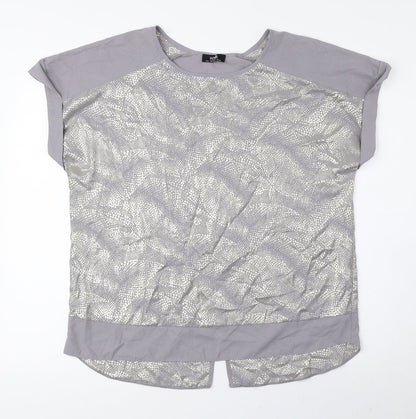 Womens UK Size S Wallis Grey Basic Blouse