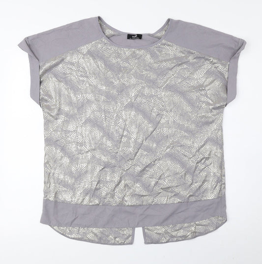 Womens UK Size S Wallis Grey Basic Blouse