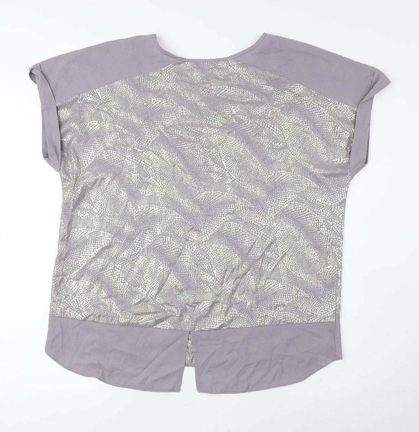Womens UK Size S Wallis Grey Basic Blouse