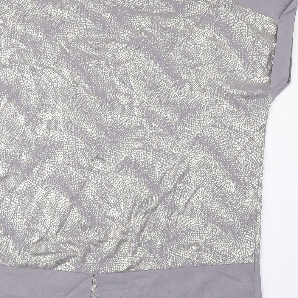 Womens UK Size S Wallis Grey Basic Blouse