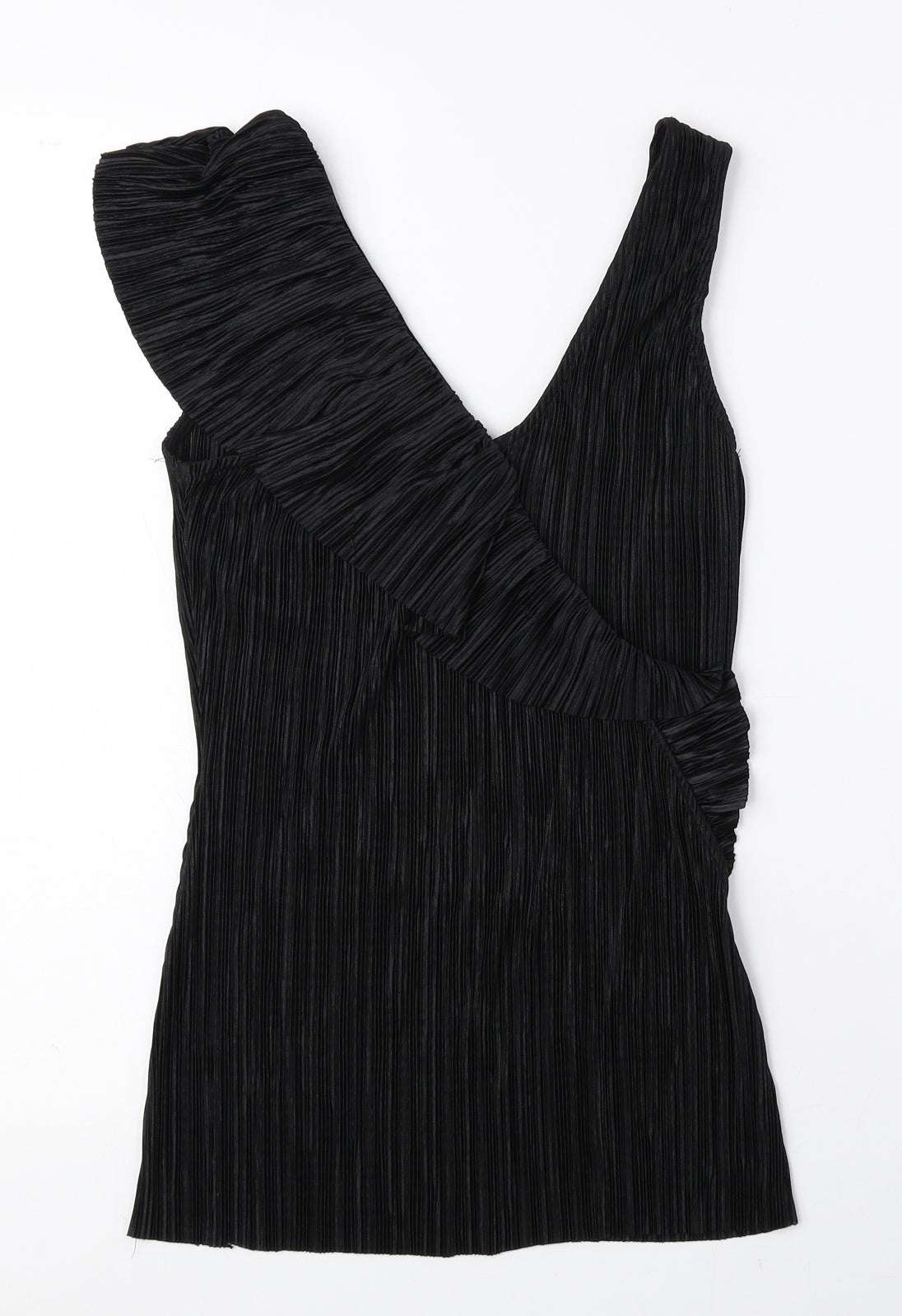 Womens UK Size 4 Mango Black Basic Tank