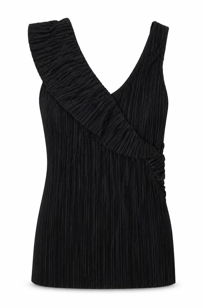 Womens UK Size 4 Mango Black Basic Tank