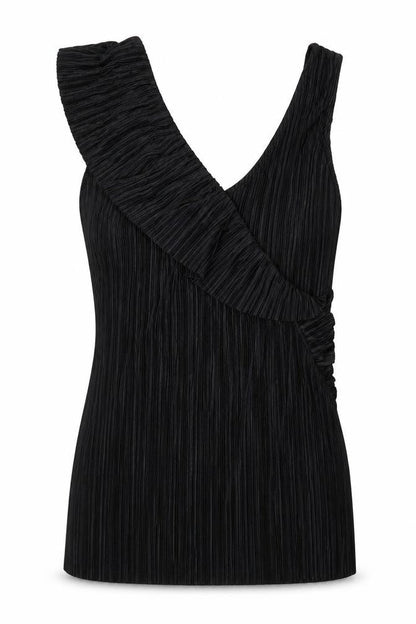 Womens UK Size 4 Mango Black Basic Tank