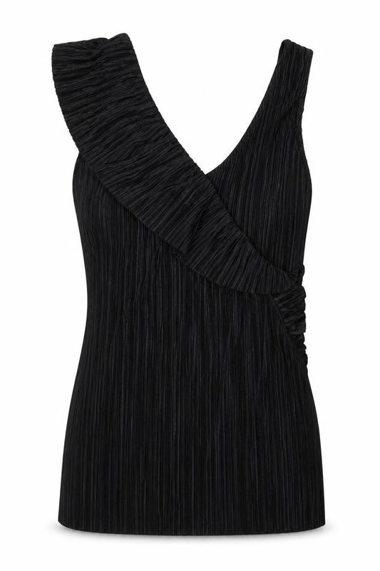 Womens UK Size 4 Mango Black Basic Tank