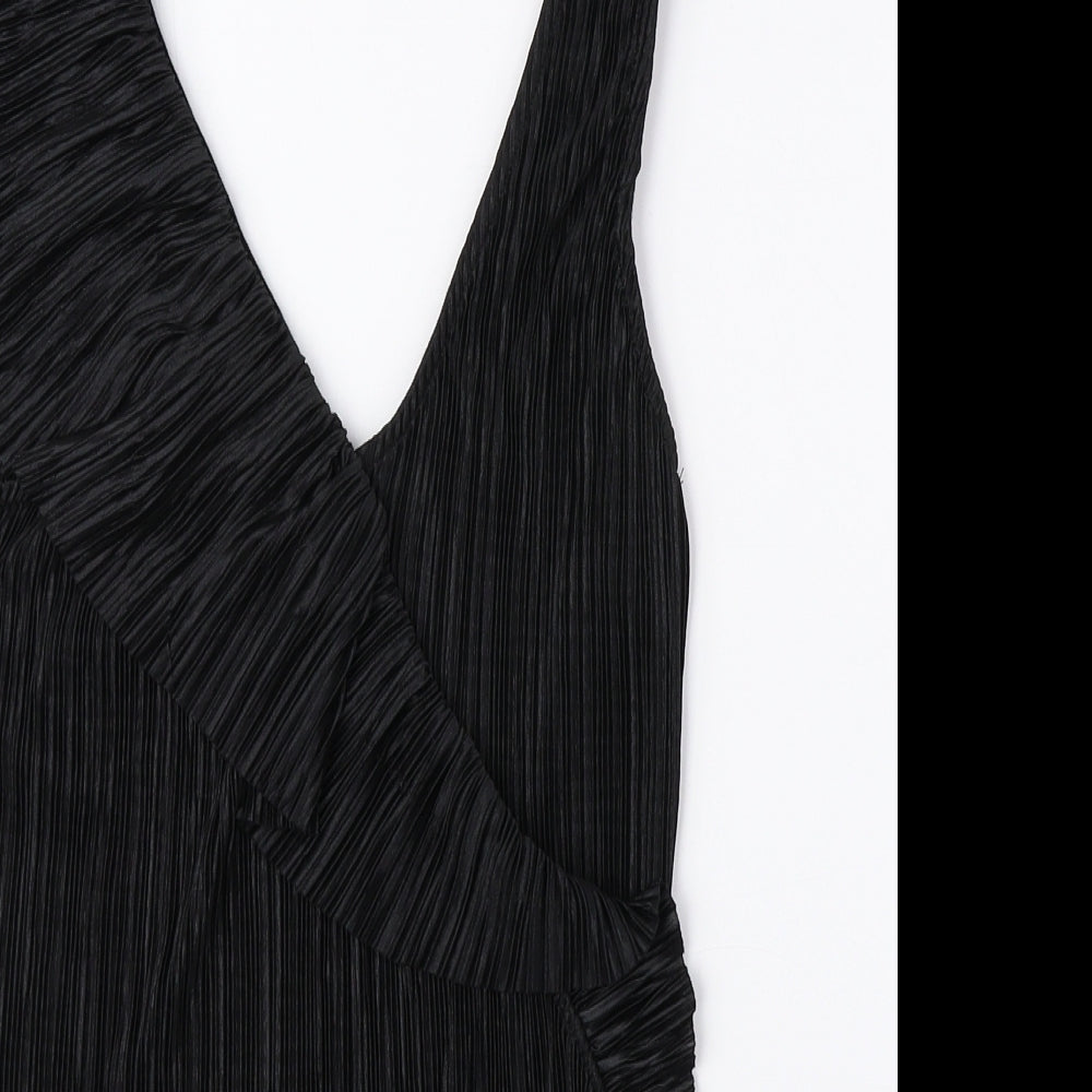 Womens UK Size 4 Mango Black Basic Tank