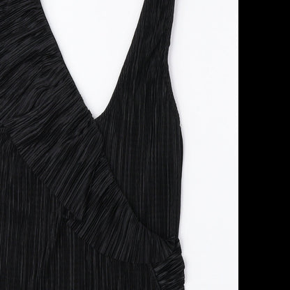 Womens UK Size 4 Mango Black Basic Tank