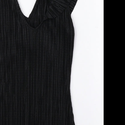 Womens UK Size 4 Mango Black Basic Tank