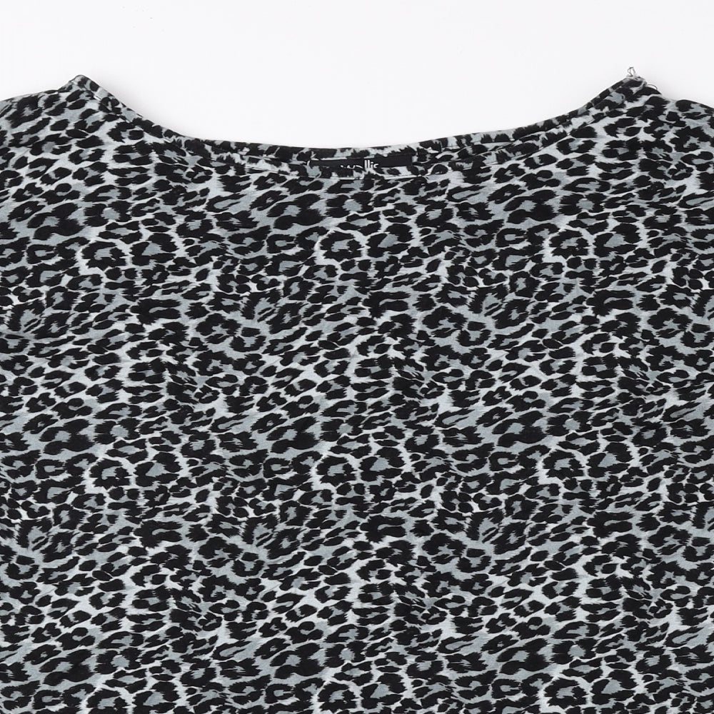 Womens UK Size S Wallis Black Basic Blouse
