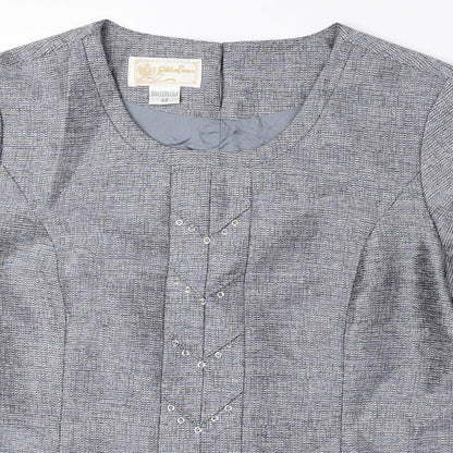 Golden Crown Womens Grey Polyester Basic T-Shirt Size 14 Scoop Neck