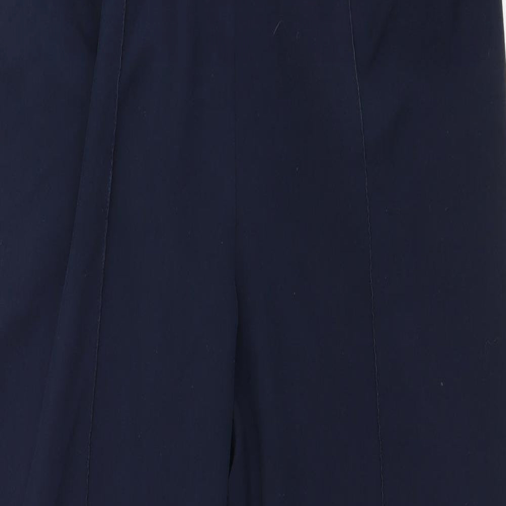 Bonmarché Womens Blue Polyester Trousers Size 14 L28 in Regular Drawstring