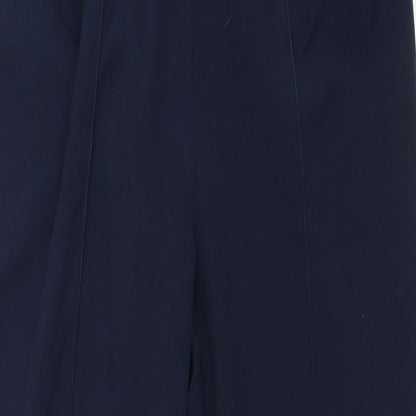 Bonmarché Womens Blue Polyester Trousers Size 14 L28 in Regular Drawstring